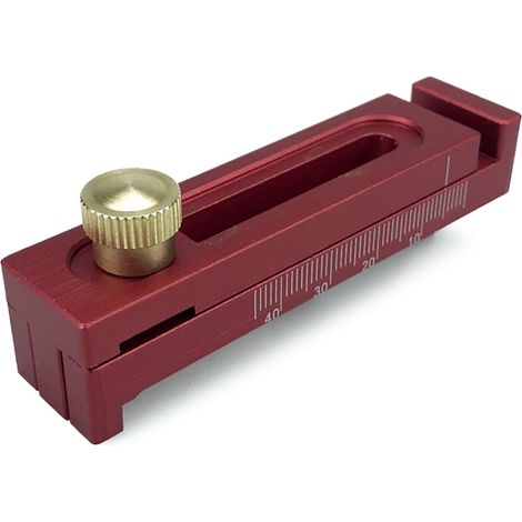 Essential Holzbearbeitungs-Fühlerlehre, Dickenlineal aus Aluminiumlegierung mit klarer Skala für Tischler
