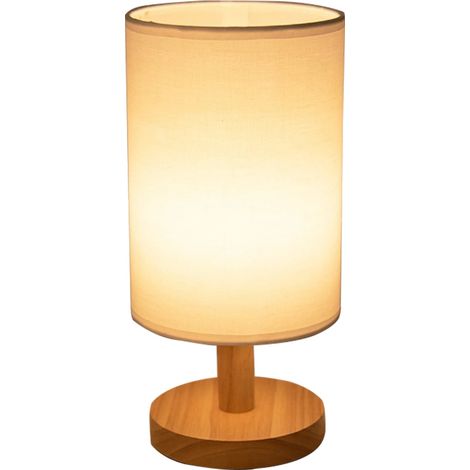 [JAMAIS UTILISÉ]Lampe de bureau en bois classique, Protection des yeux, Rechargeable par USB, forme cylindrique, luminaire (1/5)