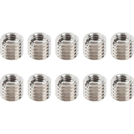 10 Pieces Insert the nut Reducer of Repair M6 X 1.0 Female and M10 X 1.5 Tool of extension of Thread Male Accessory of Fastening (1/5)