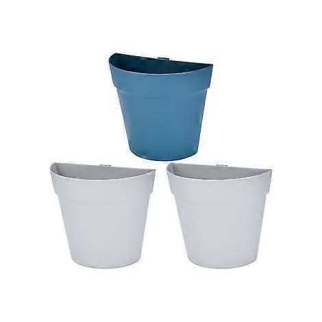 3er-Set halbrunde Wandblumentöpfe zum Aufhängen, kreative Blumenkörbe, dekorative Blumentöpfe für Büro, Zuhause, Hotel (Farbe zufällig) (1/2)