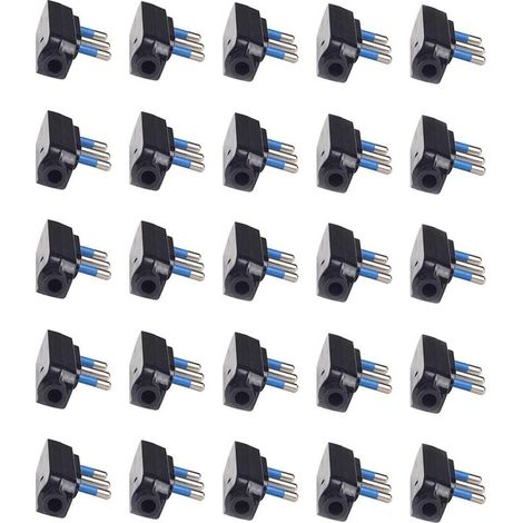Spina Elettrica Salvaspazio Laterale 2P+T 16A 25V Max 1500W Nero