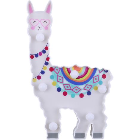 Veilleuse LED 6 LED en forme d'alpaga mignon, lampe de chevet décorative (1/4)