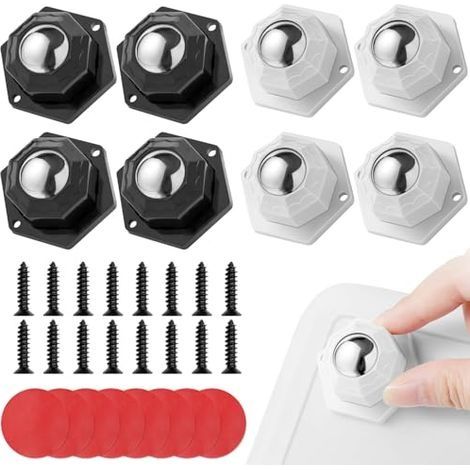 8 Pièces roulettes pour s, Petite Roulette Charge Lourde pour , roulettes pour s Lourd, Rotation à 360° roulettes Pivotantes, roulettes pour Bac de Rangement, Placard, Charge 200KG+ (1/5)