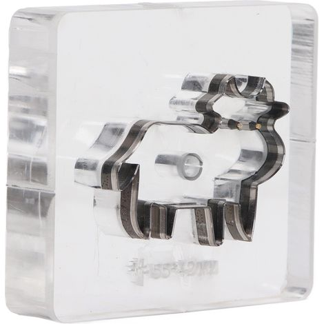 Jeu de 1 Découpe Cuir Vache Forme Animal Poinçon Gabarit Outil Bricolage 55x42mm pour Papier Caoutchouc (1/5)