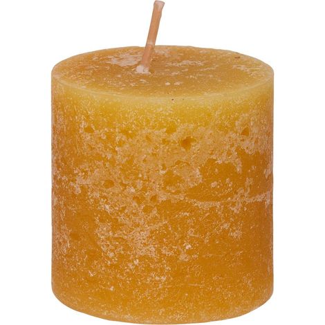 Rustikale Kerze - gelb - 60g
