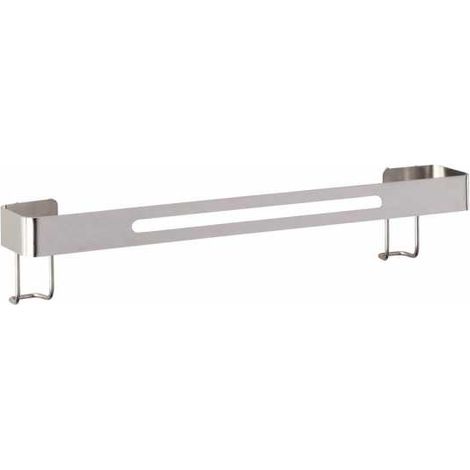WENKO Porte serviettes salle de bain mural Premium Plus, Barre Porte Serviette, acier inox, 40,5x8,5x9,5 cm, brillant (1/4)