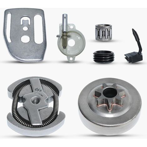 Kit d'engrenage à vis sans fin pour pompe à huile de roulement de tambour d'embrayage pour tronçonneuse Husqvarna 137 136 141 142 36 41 530014949,530069342 (1/5)