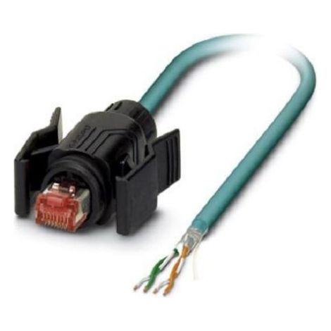 Câble Ethernet catégorie 5e Blindé Phoenix Contact, Bleu, 5m Avec connecteur Droit ( Prix pour 1 )