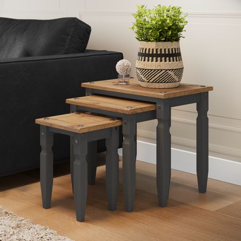 Corona Charcoal Piccolo Nest of Tables (1/4)