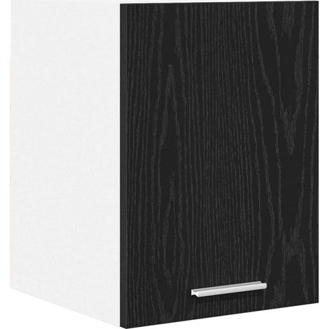 Maison Exclusive - Armadio pensile con porta Rovere Nero e Bianco 30 x 31 x 40 cm