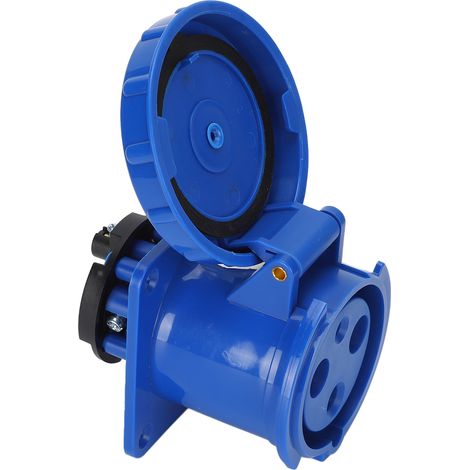 Prise industrielle étanche IP67, isolation compacte, 3 conducteurs, joint en caoutchouc, type aviation, pour usage intérieur et extérieur. (1/5)