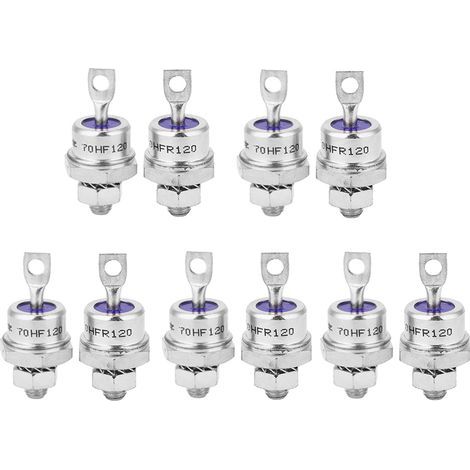 70HFR120 / 70HF120 Diode de Diode de Redresseur Matériau pour la Batterie Charges de 5 Paires pour Le Soudeur. (1/5)