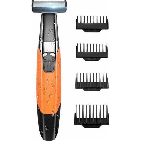 Tondeuse à barbe pour homme lavable USB Rechargeable sans fil rasoir électrique pour homme visage/corps tondeuse à barbe (1/5)