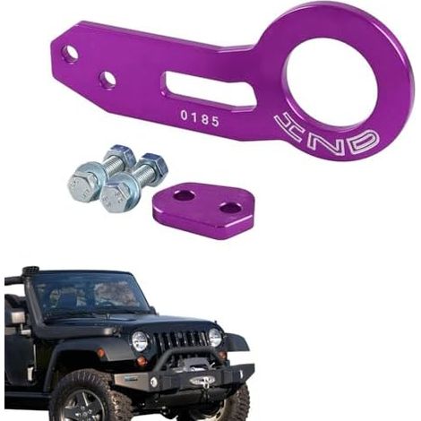 Kit d'anneau de remorquage en alliage d'aluminium pour voiture et camion Anneau de remorquage arrière en alliage d'aluminium pour pare-chocs et autres véhicules Accessoires pour SUV et camions (1/5)