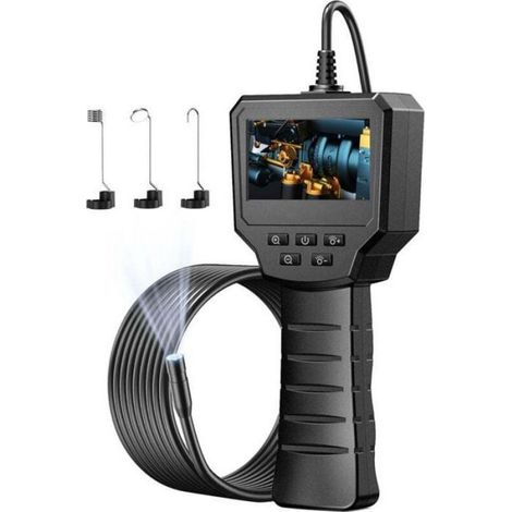 Endoscope - Caméra 8 mm - Écran IPS 2,4 pouces - 6 LED réglables - Étanche IP67 - Câble semi-rigide 5 m (1/4)