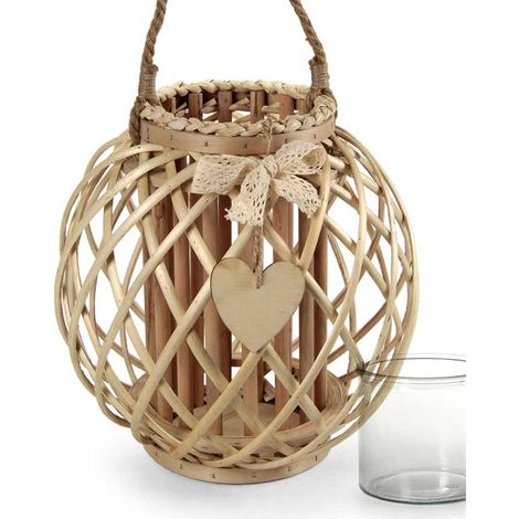 ARY LANTERNA PORTA CANDELA NATURALE 35X35 CM (1/2)