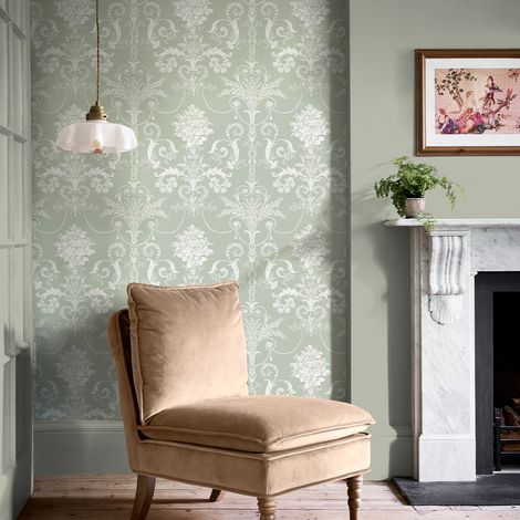 Papier peint Laura Ashley Josette Sage 1005 x 52cm Vert sauge