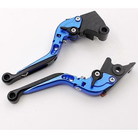 Accessoires moto : Klaxon de frein modifié, guidon Kawasaki Z125, levier d'embrayage pro, levier de démarrage au frein (bleu) (1/5)