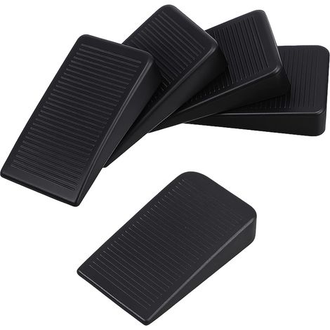 Lot de 4 cales de table en plastique noir pour meubles et sols irréguliers (10 mm)