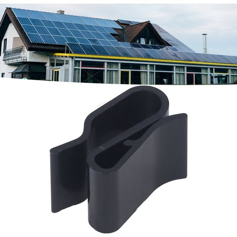 100 attaches de câbles pour panneaux photovoltaïques solaires, clips et crochets de fixation isolés en plastique pour câbles de panneaux photovoltaïques (1/5)