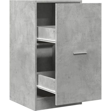 Mobiletto da farmacia multifunzionale design moderno 40 x 41 x 77,5 cm legno composito grigio cemento 020050631