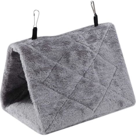 Nid d\'oiseau - Happy Hut - Hamac en peluche - Hiver chaud - Taille M - Gris