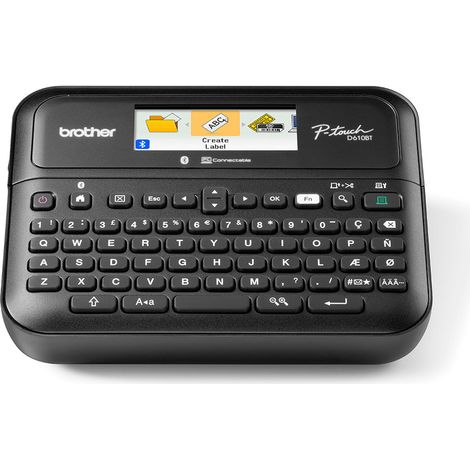 Brother PT D610BTVP Stampante per Etichette CD Trasferimento 180x360 DPI 30 mm Con cavo e senza cavo TZe Bluetooth Nero (1/5)