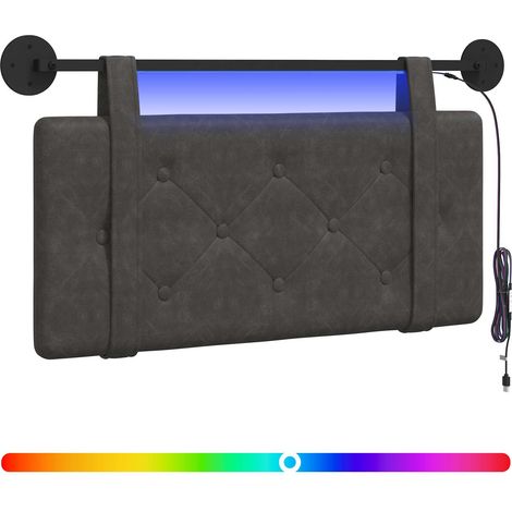 Maison Exclusive - Testiera sospesa Con luce LED Nero PU Antico