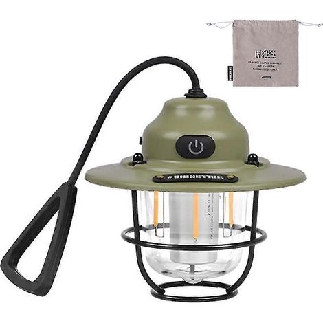Lampe de camping suspendue sans fil et portable, style rétro, idéale pour les tentes et les espaces intérieurs. Propose plusieurs modes d'éclairage - AquaForge (1/5)