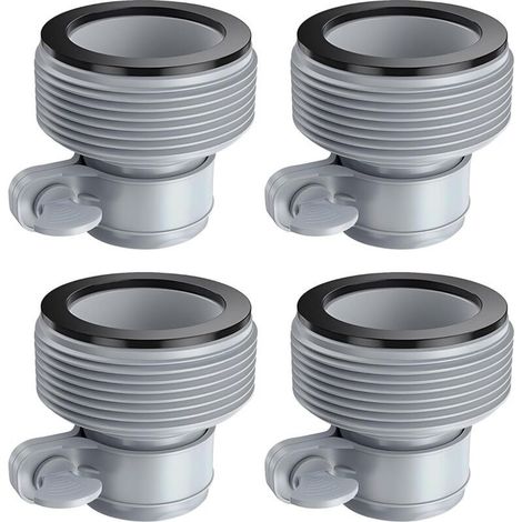 Juego de 4 adaptadores de manguera de piscina tipo B, conector de manguera de piscina tipo B, kit de conversión de manguera para bomba de filtro Intex, manguera de 1.5 pulgadas, accesorios para sistem (1/5)