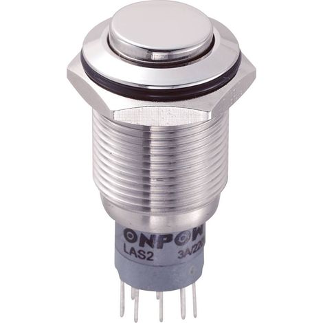 TRU COMPONENTS 701920 LAS2GQH-22/S/P Pulsante antivandalo 250 V/AC 3 A 2 x On / (On) Momentaneo 1 pz. (1/3)