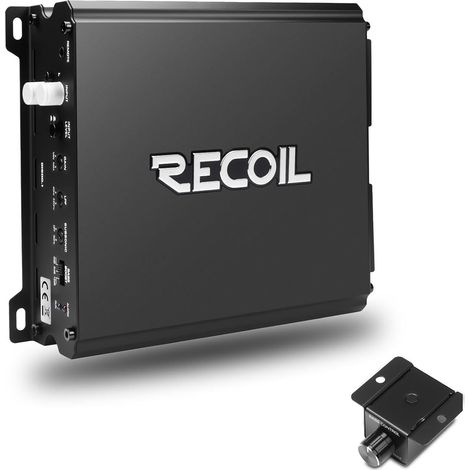 RECOIL DI600.1 Ampli Mono Classe D 1200W Subwoofer Voiture  600W RMS @1Ω, 385W RMS @2Ω, 1Ω Stable, MOSFET, Télécommande Graves (1/5)