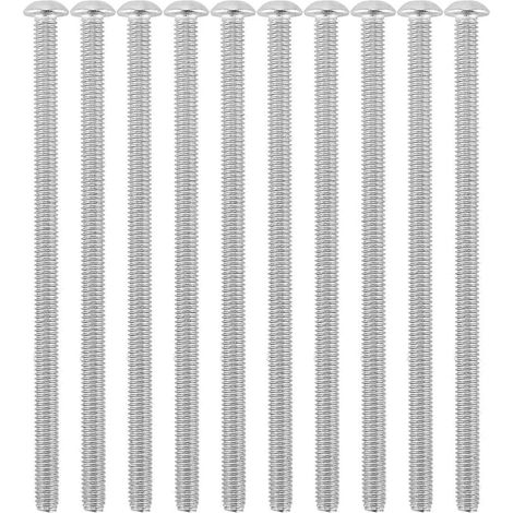 Vis à tête bouton en acier inoxydable, boulons à six pans creux, type : M4 / 4 mm, dimensions : M4 x 80 mm, quantité par paquet (1/5)