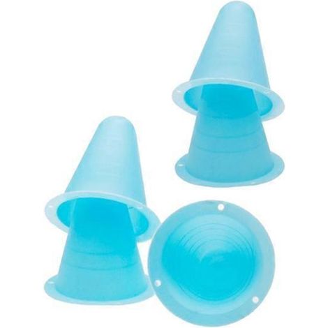 Lot de 5 cônes de slalom en PVC de couleurs vives pour le patinage de slalom - Bleu (1/2)