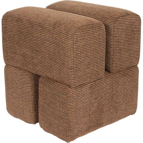 Repose-pied et Pouf, Pouf Staple en tissu Terracotta en Fabric, BOITE A DESIGN (1/5)