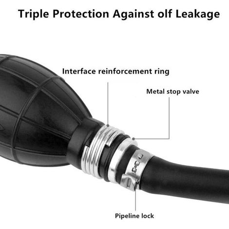 Tuyau Gaz Carburant Pompe.Poire amorçage carburant Auto Bateau.Universelle Pompe à Essence de Carburant de Tuyau d'Aspiration Siphon de pompe à Eau/essence avec pompe de transfert de carburant(8mm) (1/3)