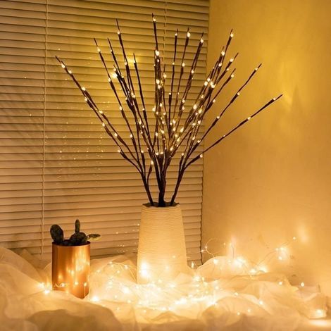 Guirlande Lumineuse Led Branche Lampe Maison Chambre Décoration Blanc Chaud(3PCS) (1/4)