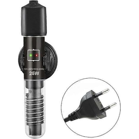 Tube chauffant en quartz pour aquarium avec ventouse, antidéflagrant, tige chauffante automatique - 25 W - UE (1/5)