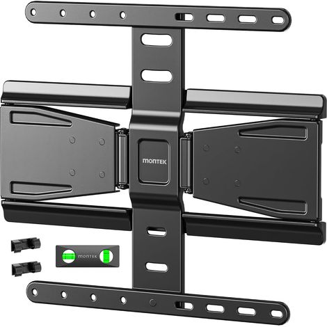 Support mural ultra fin pour téléviseur de 37 à 75 Pouces pivotant inclinable nivellement support TV extensible avec double bras articulés VESA 400x400 mm jusqu'à 50 kg (1/5)