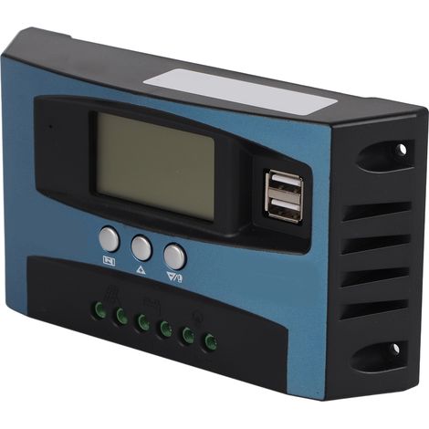 Contrôleur de charge solaire 12V 24V, identification intelligente, MPPT, affichage LCD, régulateur de charge pour panneau solaire 50A (20A en décharge) (1/5)