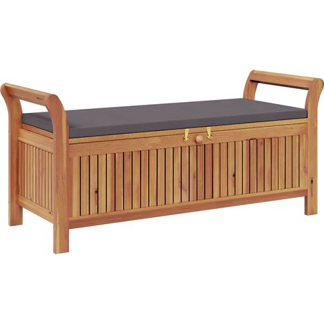 Maison Exclusive - Garten-Truhenbank mit Kissen 126 cm Massivholz