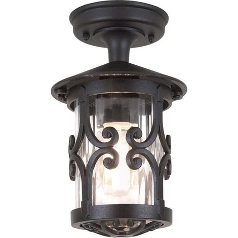 [GEBRAUCHT] B-Ware Elstead Deckenleuchte Außenleuchte Hereford LED Lampe Gartenlampe schwarz klar (1/2)