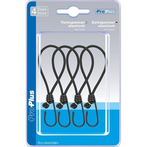Chiave per tenda elastica nera con gancio 4 pezzi in blister (1/4)