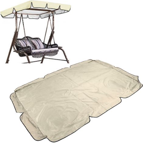 Auvent imperméable de rechange pour balancelle d'extérieur, protection UV, beige, pour porche ou chaise de jardin. (1/5)