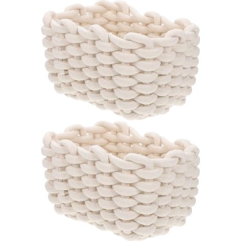 pi ces Panier de Rangement Tress Corde de Coton Organisateur (1/5)
