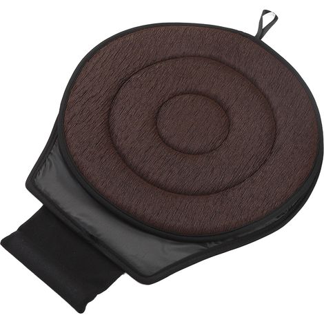 Coussin de siège pivotant rond portable à double anneau pour voiture, maison, femme enceinte, marron (1/5)
