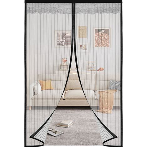 TolleTour 120 x 240 cm Mosquitera magnética Mosquitera para puerta Cortina adhesiva sin taladro Cortina magnética