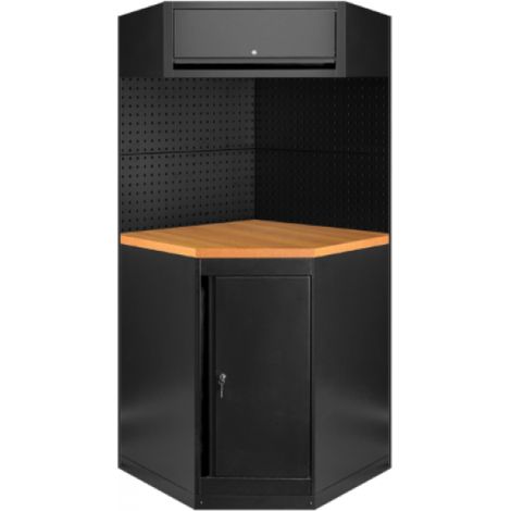 JBM SERIE528 Modulo angolare arredo officina 6 moduli - Nero