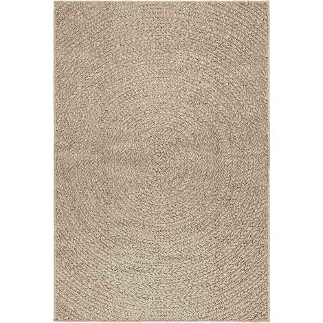 Tapis de sol,Tapis ZIZUR beige 120x170 cm aspect de jute intérieur extérieur CFW289939