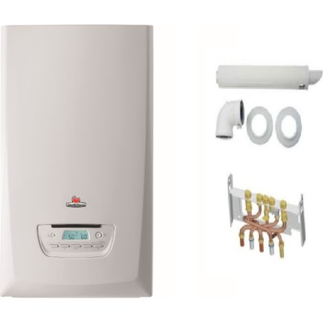 PACK CHAUDIERE GAZ MURALE THEMAFAST CONDENS F30 30 kw SAUNIER DUVAL DOSSERET ET VENTOUSE INCLUS